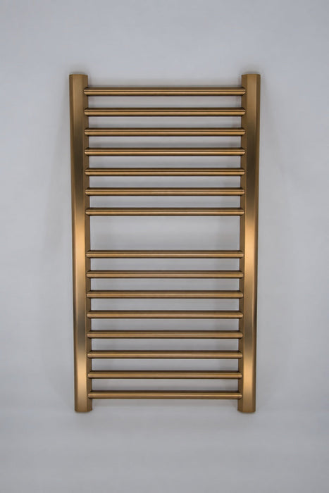 Amba Products S2132BB Sirio 12-Bar Hardwired Towel Warmer - 4 x 21.5 x 33.125 in. - Brushed Bronze Finish