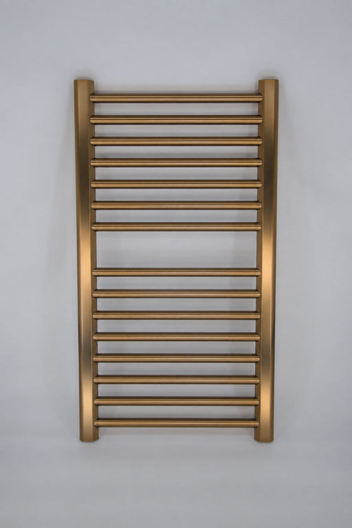 Amba Products S2132BB Sirio 12-Bar Hardwired Towel Warmer - 4 x 21.5 x 33.125 in. - Brushed Bronze Finish