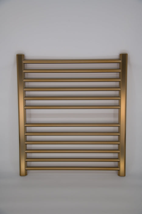 Amba Products S2932BB Sirio 12-Bar Hardwired 29 W Towel Warmer - 4 x 29.375 x 33.125 in. - Brushed Bronze Finish
