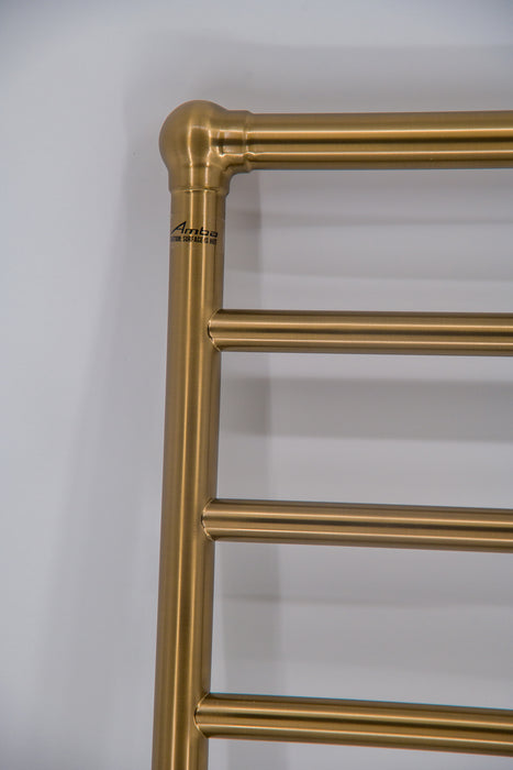 Amba Products T-2040BB Traditional Model 8-Bar Hardwired Towel Warmer - 5.375 x 21.125 x 43.25 in. - Brushed Bronze Finish