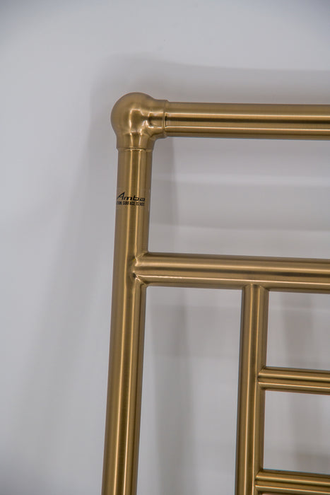 Amba Products T-2536BB Traditional Model 8-Bar Hardwired Towel Warmer - 5.375 x 25.25 x 36.375 in. - Brushed Bronze Finish