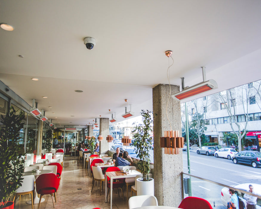 BROMIC BH0420045 Tungsten Electric 6000W 277V 21.66A Infrared Radiant Patio Heater - 56 x 3.5 x 8.5 in. - White