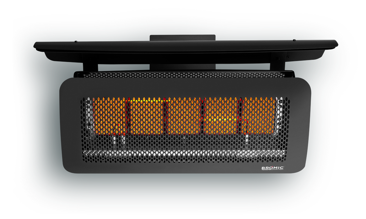 BROMIC BH0210003-1 Tungsten Smart-Heat 43000 BTU Natural Gas Infrared Radiant Patio Heater - 25.4 x 14 x 15.9 in. - Black