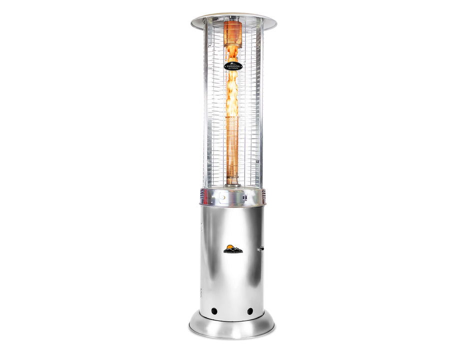 2-PACK of Paragon Outddoor OH-SS32-7R - Liquid Propane Helios Round Flame Tower Heater with Remote Control - Stainless Steel