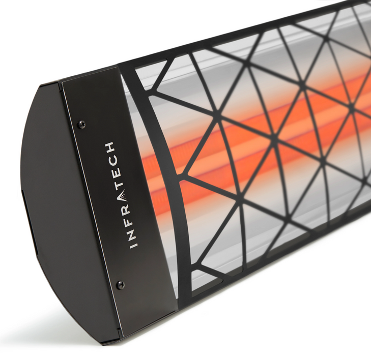 Infratech CD Series Dual Element Contemporary Motif Patio Heater in Black Color