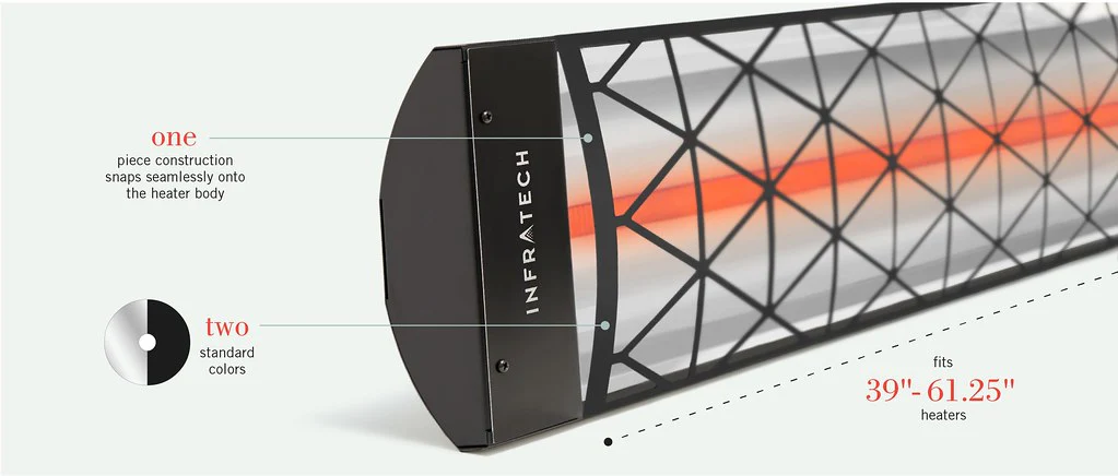 Infratech CD Series Dual Element Contemporary Motif Patio Heater in Black Color