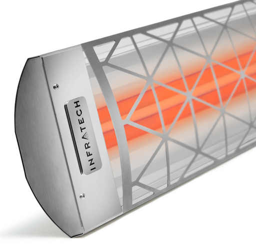 Infratech CD Series Dual Element Contemporary Motif Patio Heater in Stainless Steel