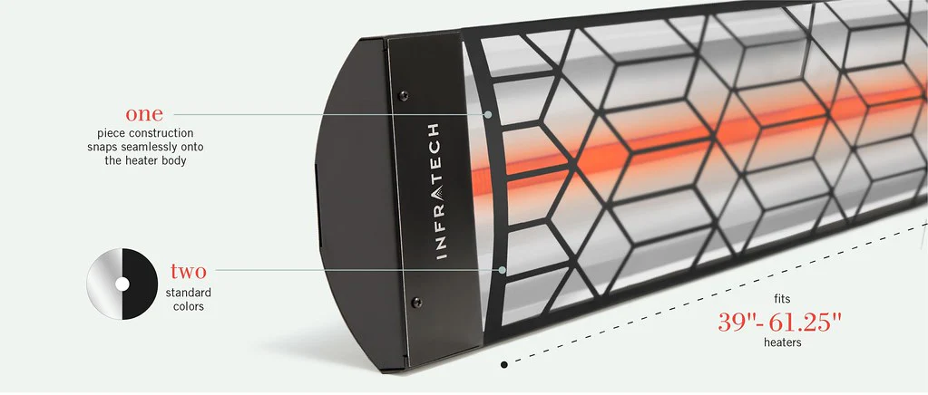 Infratech CD Series Dual Element Craftsman Motif Patio Heater in Black Color