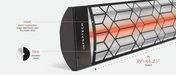 Infratech CD Series Dual Element Craftsman Motif Patio Heater in Black Color