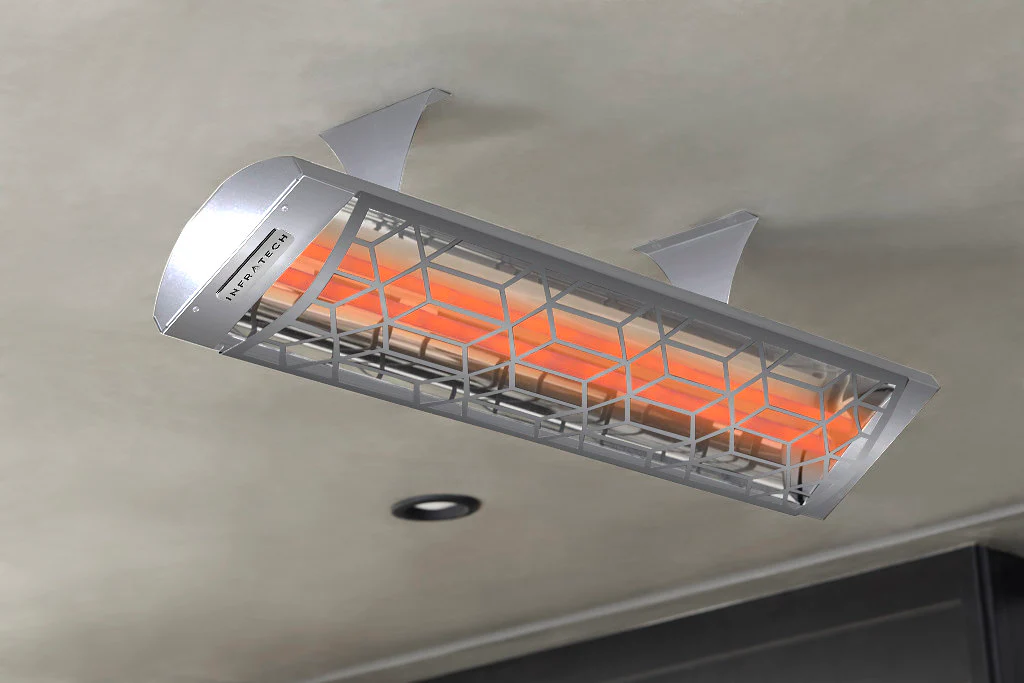 Infratech CD Series Dual Element Craftsman Motif Patio Heater in Stainless Steel
