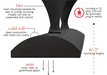Infratech C Series Single Element Patio Heater in Black Color with Plug 