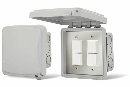 Infratech Duplex Stack Switch Dual Flush Mount with Weatherproof Cover