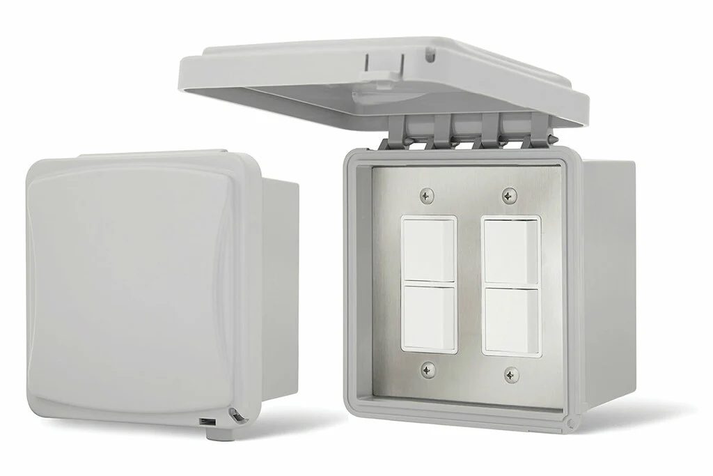 Infratech Duplex Stack Switch Dual Surface Mount with Weatherproof Box