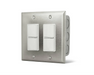 Infratech Duplex Stack Switch Dual SS Wall Plate with Gang Box