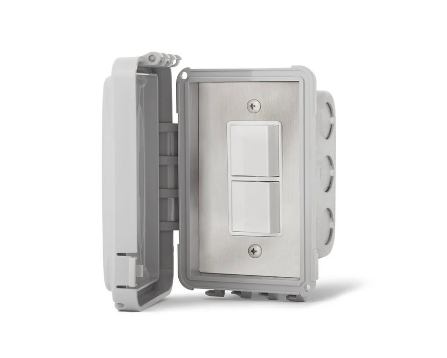 Infratech Duplex Stack Switch Single Flush Mount with Weatherproof Cover