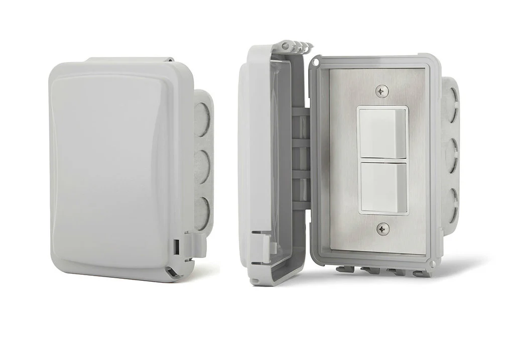 Infratech Duplex Stack Switch Single Flush Mount with Weatherproof Cover