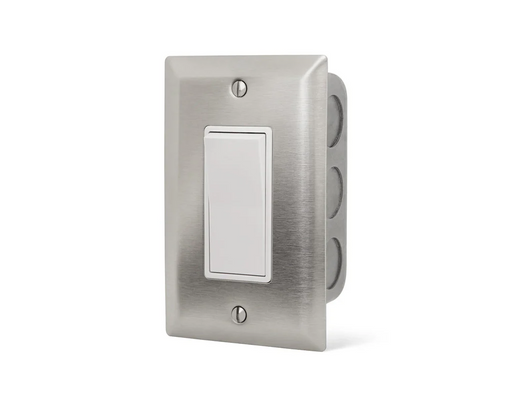 Infratech On Off Switch Single SS Wall Plate with Gang Box