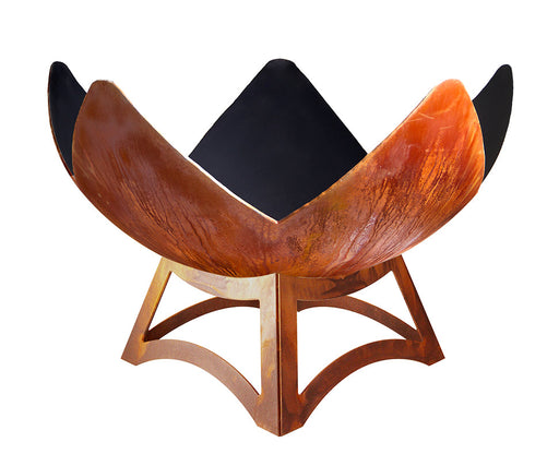 Ohio Flame OF41ABFFHB 41 Fire Flower Artisan Fire Bowl with Hollow Base - 41 x 41 x 24 in. - Patina Finish