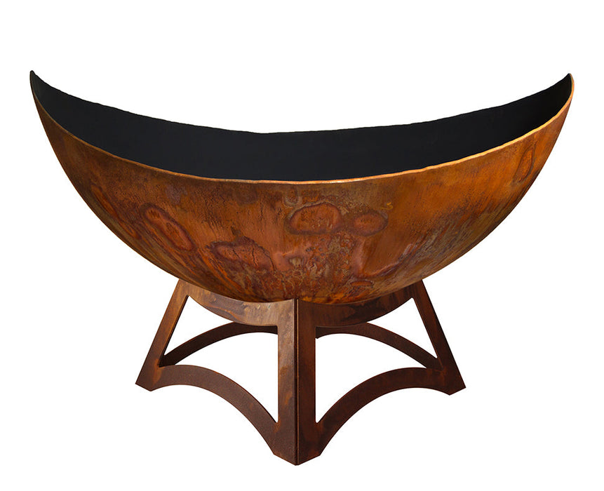Ohio Flame OF41ABLUHB 41 Lunar Artisan Fire Bowl with Hollow Base - 41 x 41 x 24 in. - Patina Finish