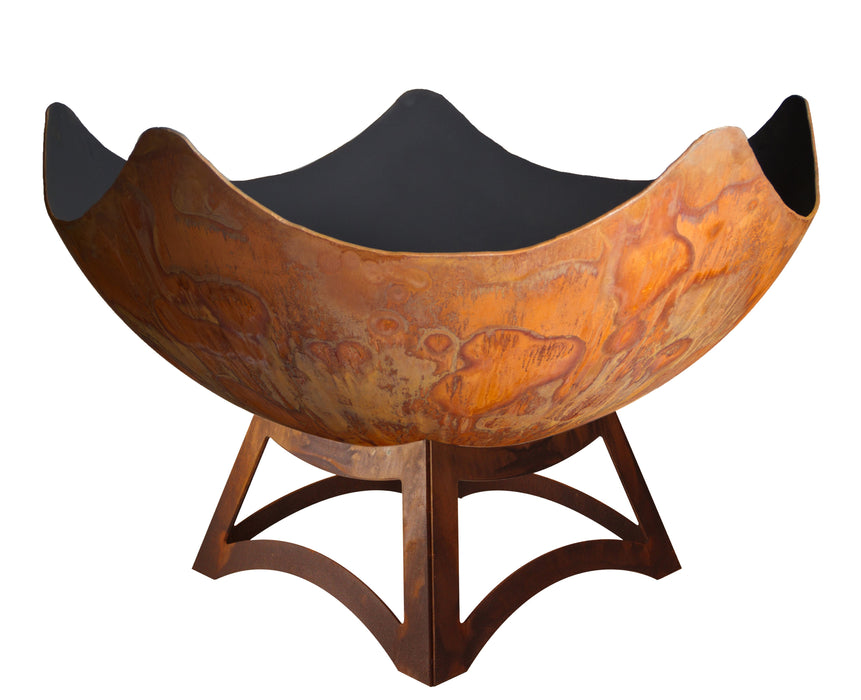 Ohio Flame OF37ABSTHB 37 Stellar Artisan Fire Bowl with Hollow Base - 37 x 37 x 22 in. - Patina Finish