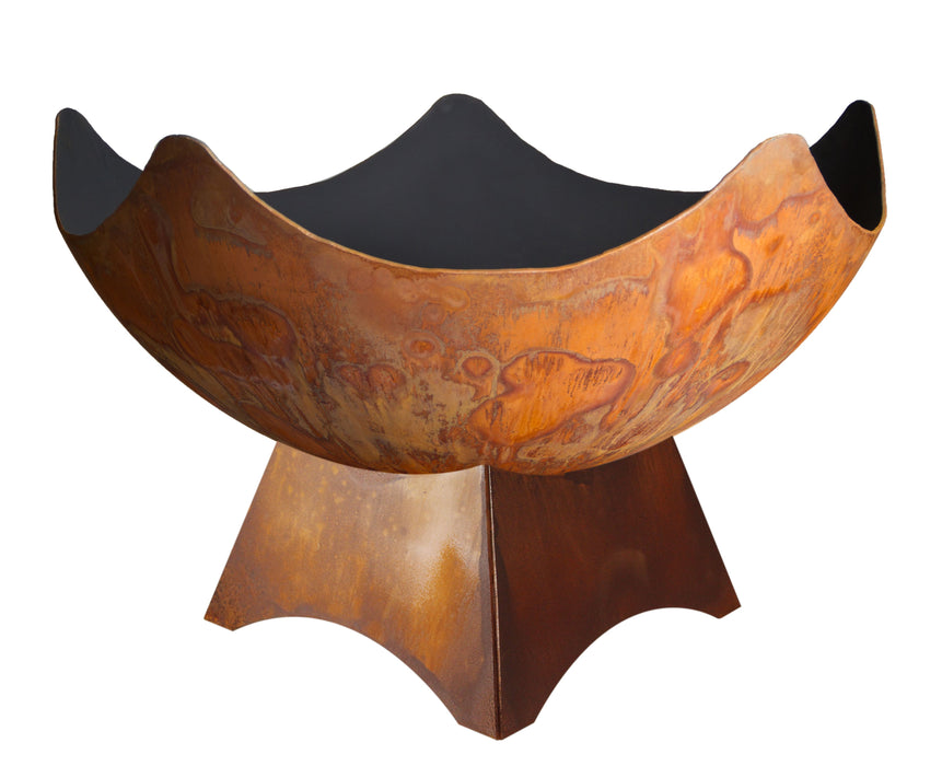 Ohio Flame OF37ABSTSB 37 Stellar Artisan Fire Bowl with Standard Base - 37 x 37 x 22 in. - Patina Finish