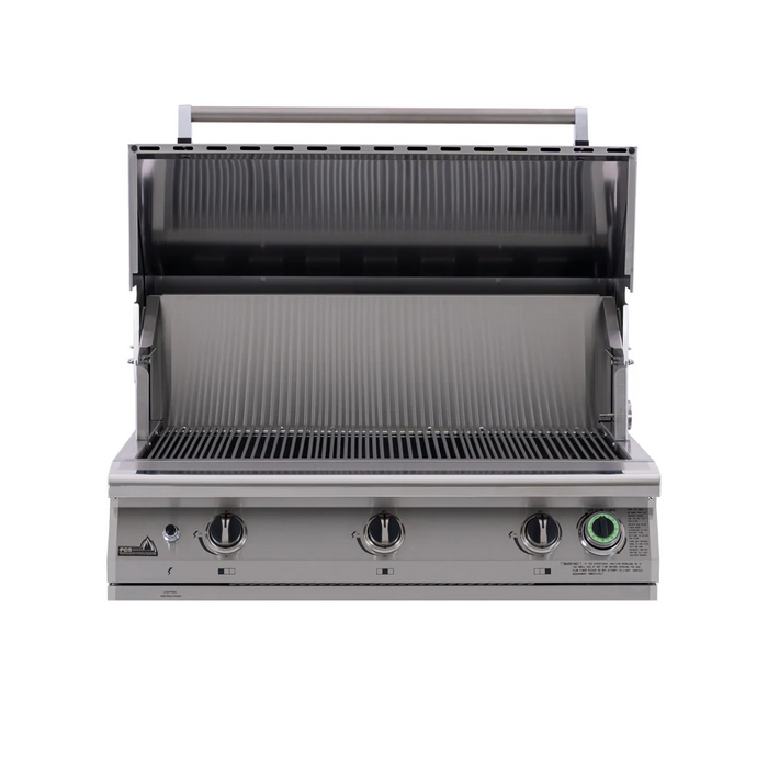 PGS Legacy Series S36T Pacifica 39 Inch Outdoor Patio Gas Grill Head (Gourmet) with Timer