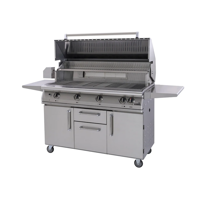 PGS Legacy Series S48RNG Big Sur 51 Inch Natural Gas Outdoor Patio Gas Grill Head Gourmet on S48CART Wheeled Cart Base