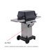 PGS A-Series AS PED Stainless Steel Pedestal Kit for Outdoor Patio Gas Grill