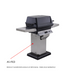 PGS A-Series AS PED Stainless Steel Pedestal Kit for Outdoor Patio Gas Grill