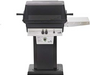 PGS T-Series T30NG 20 Inch Natural Gas Outdoor Patio Gas Grill Head with Timer on AB PED Aluminum Pedestal Kit and ANB Black Stationary Base