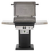 PGS T-Series T40NG 26 Inch Natural Gas Outdoor Patio Gas Grill Head with Timer on AB PED Aluminum Pedestal Kit and ANB Black Stationary Base