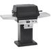 PGS T-Series T40NG 26 Inch Natural Gas Outdoor Patio Gas Grill Head with Timer on AB PED Aluminum Pedestal Kit and ANB Black Stationary Base