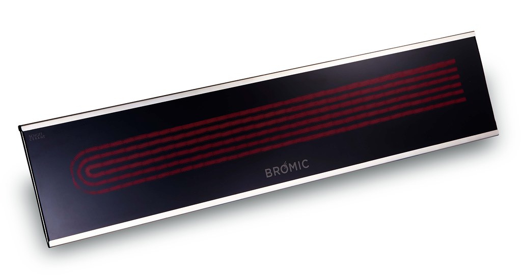 BROMIC BH3622004 Platinum Smart-heat Electric 4500W 208V Infrared Radiant Patio Heater - 53.2 x 2 x 10.1 in. - Black