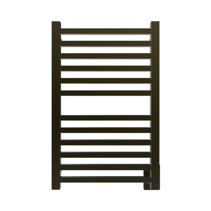 Amba Products Q2132BB Quadro 12-Bar Hardwired Towel Warmer - 4.375 x 21.25 x 33.125 in. - Brushed Bronze Finish