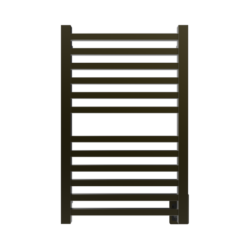 Amba Products Q2132BB Quadro 12-Bar Hardwired Towel Warmer - 4.375 x 21.25 x 33.125 in. - Brushed Bronze Finish