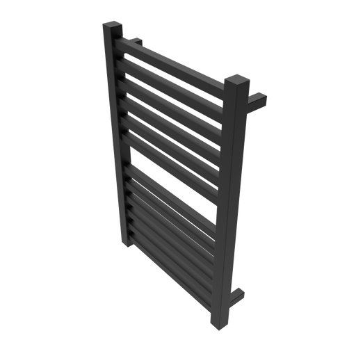 Amba Products Q2132MB Quadro 12-Bar Hardwired Towel Warmer - 4.375 x 21.25 x 33.125 in. - Matte Black Finish