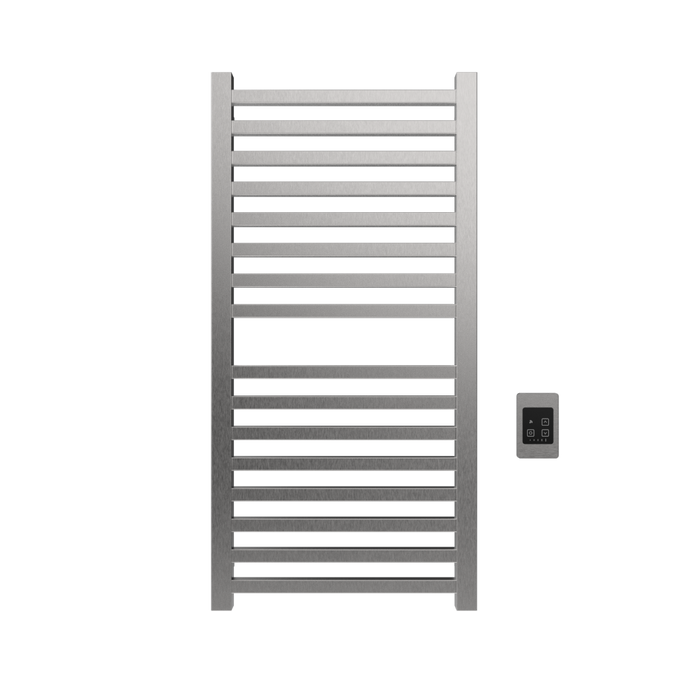 Amba Products Q2142B Quadro 16-Bar Hardwired Towel Warmer - 4.375 x 21.25 x 42.625 in. - Brushed Finish