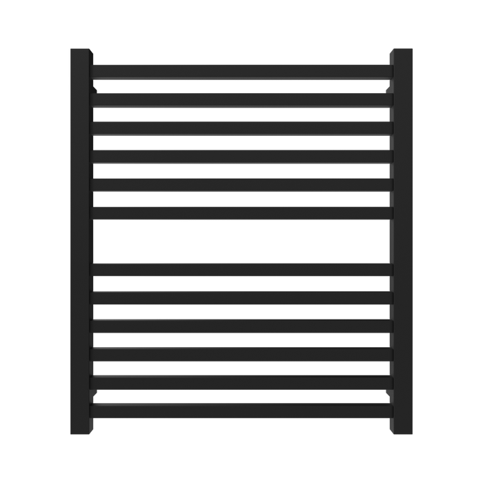 Amba Products Q2932MB Quadro 12-Bar Hardwired Towel Warmer - 4.375 x 29.125 x 33.125 in. - Matte Black Finish