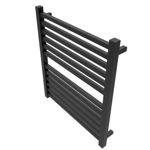 Amba Products Q2932MB Quadro 12-Bar Hardwired Towel Warmer - 4.375 x 29.125 x 33.125 in. - Matte Black Finish