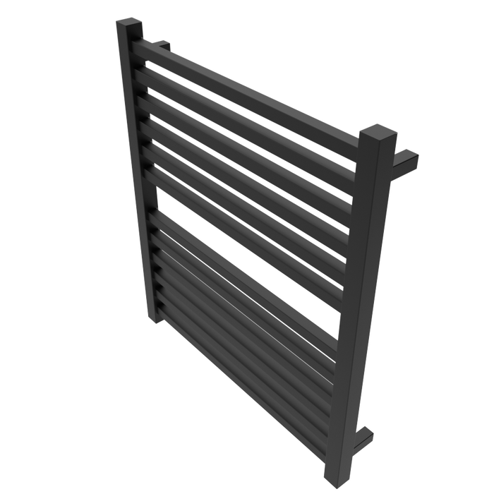 Amba Products Q2932MB Quadro 12-Bar Hardwired Towel Warmer - 4.375 x 29.125 x 33.125 in. - Matte Black Finish