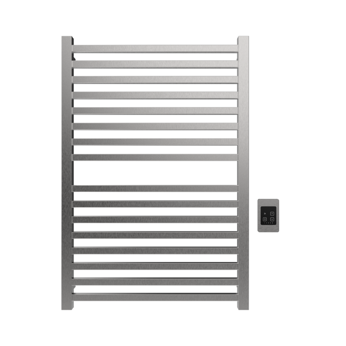 Amba Products Q2942B Quadro 16-Bar Hardwired Towel Warmer - 4.375 x 29.125 x 42.625 in. - Brushed Finish