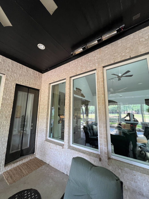 RADtec T6000/12R2 Torrid Series (6000 Watts/220V) 56 Weatherproof  Infrared Electric Patio Heater - 56 x 6 x 5 in. - Black Color