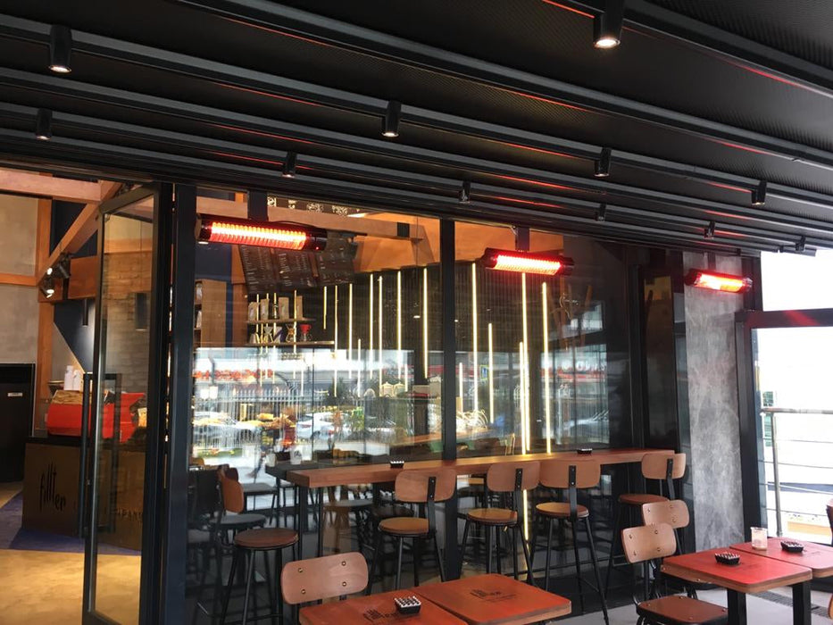 RADtec T6000/12R2 Torrid Series (6000 Watts/220V) 56 Weatherproof  Infrared Electric Patio Heater - 56 x 6 x 5 in. - Black Color