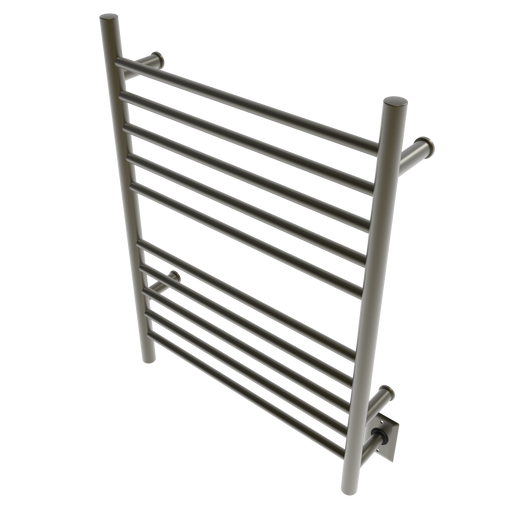 Amba Products RWH-SBB Radiant Straight 10-Bar Hardwired + Plug-in Combo Towel Warmer - 4.75 x 24.5 x 31.875 in. - Brushed Bronze Finish