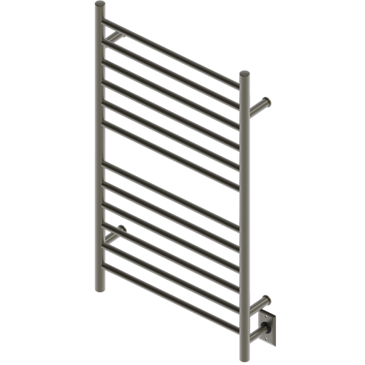 Amba Products RWHL-SBB Radiant Straight 12-Bar Large Hardwired + Plug-in Combo Towel Warmer - 4.75 x 24.5 x 41.75 in. - Brushed Bronze Finish