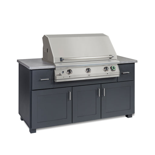 PGS Legacy Series 67 MOD 67 Inch Gensun Modano Island For Pacifica Outdoor Patio Gas Grill - 31.5 x 67 x 36 in. - Stainless Steel Color