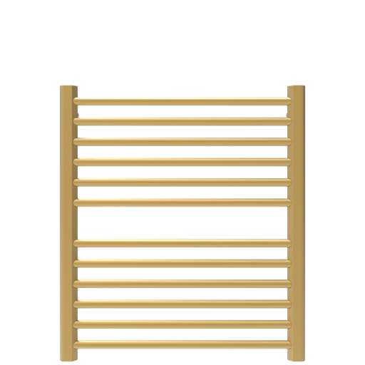 Amba Products S2932SB Sirio 12-Bar Hardwired Towel Warmer - 4 x 29.375 x 33.125 in. - Satin Brass Finish