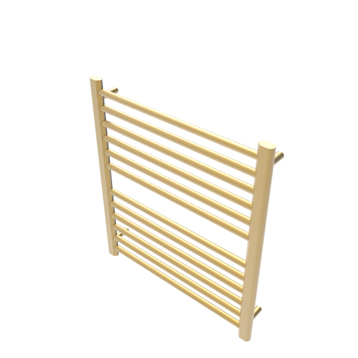 Amba Products S2932SB Sirio 12-Bar Hardwired Towel Warmer - 4 x 29.375 x 33.125 in. - Satin Brass Finish