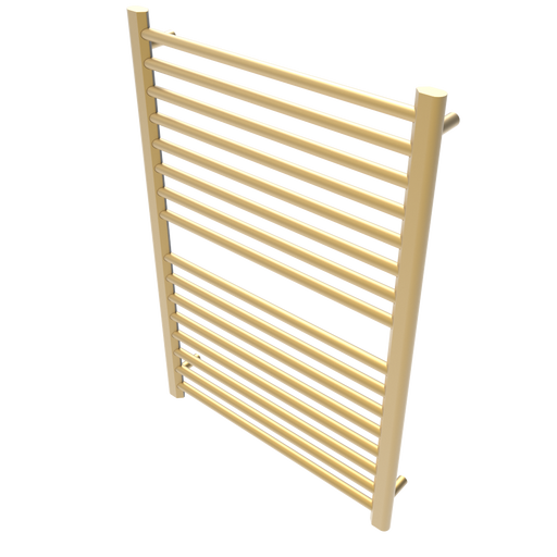 Amba Products S2942SB Sirio 16-Bar Hardwired Towel Warmer - 4 x 29.375 x 42.625 in. - Satin Brass Finish