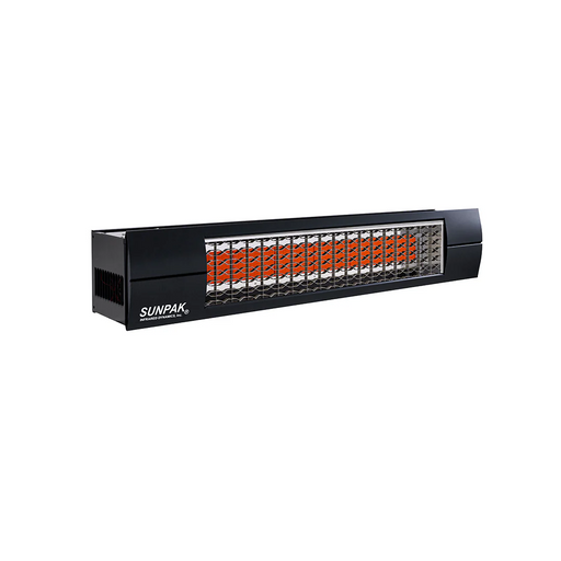 Sunpak Outdoor Infrared Patio Heater in Black with Black Front Fascia Kit